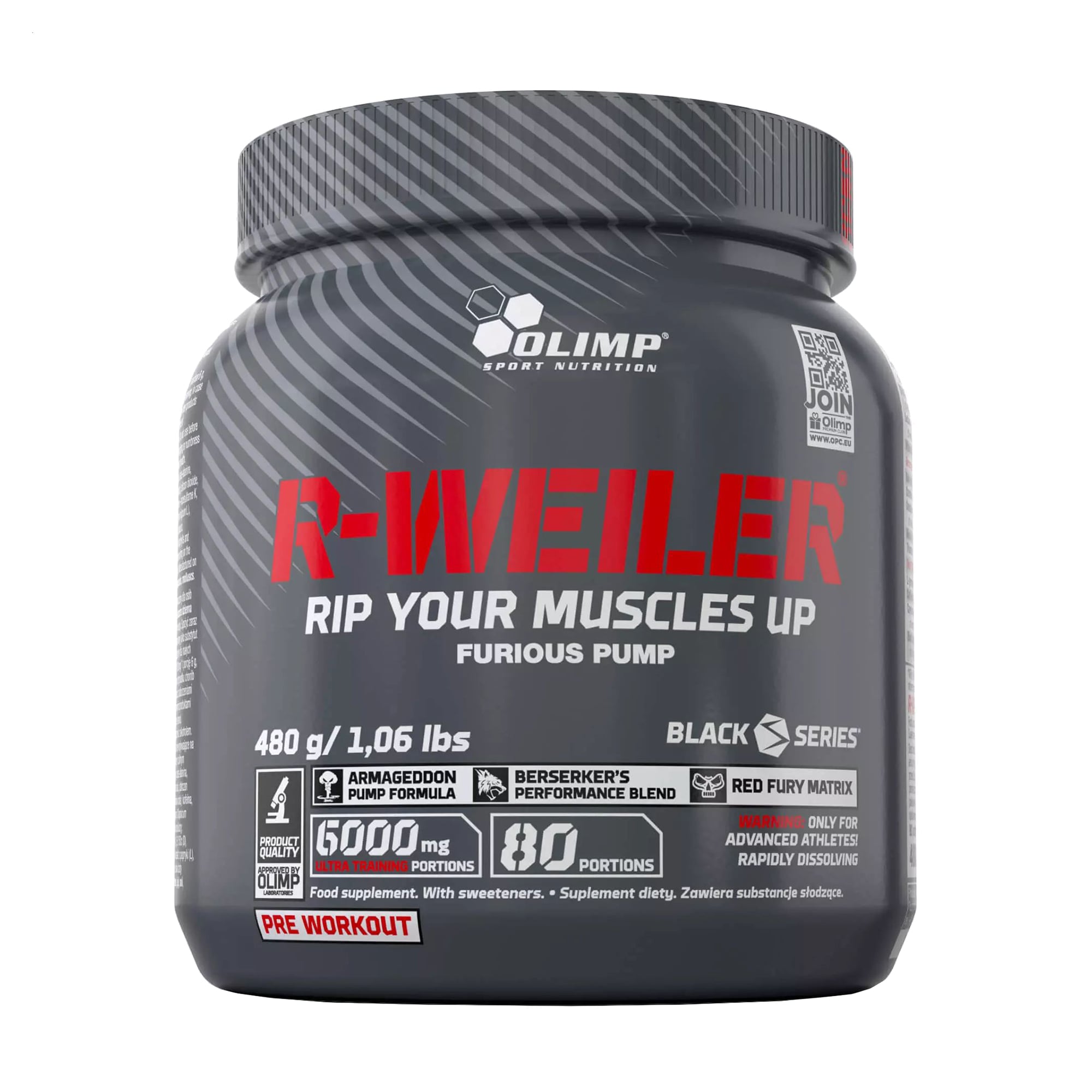 Передтренувальний комплекс Olimp Sport Nutrition R-Weiler Чорниця, в порошку, 480 г